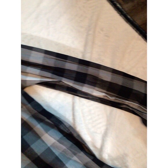 Zoo York Button Up Black White Plaid Checkered Small Long Sleeve Shirt - Picture 6 of 16